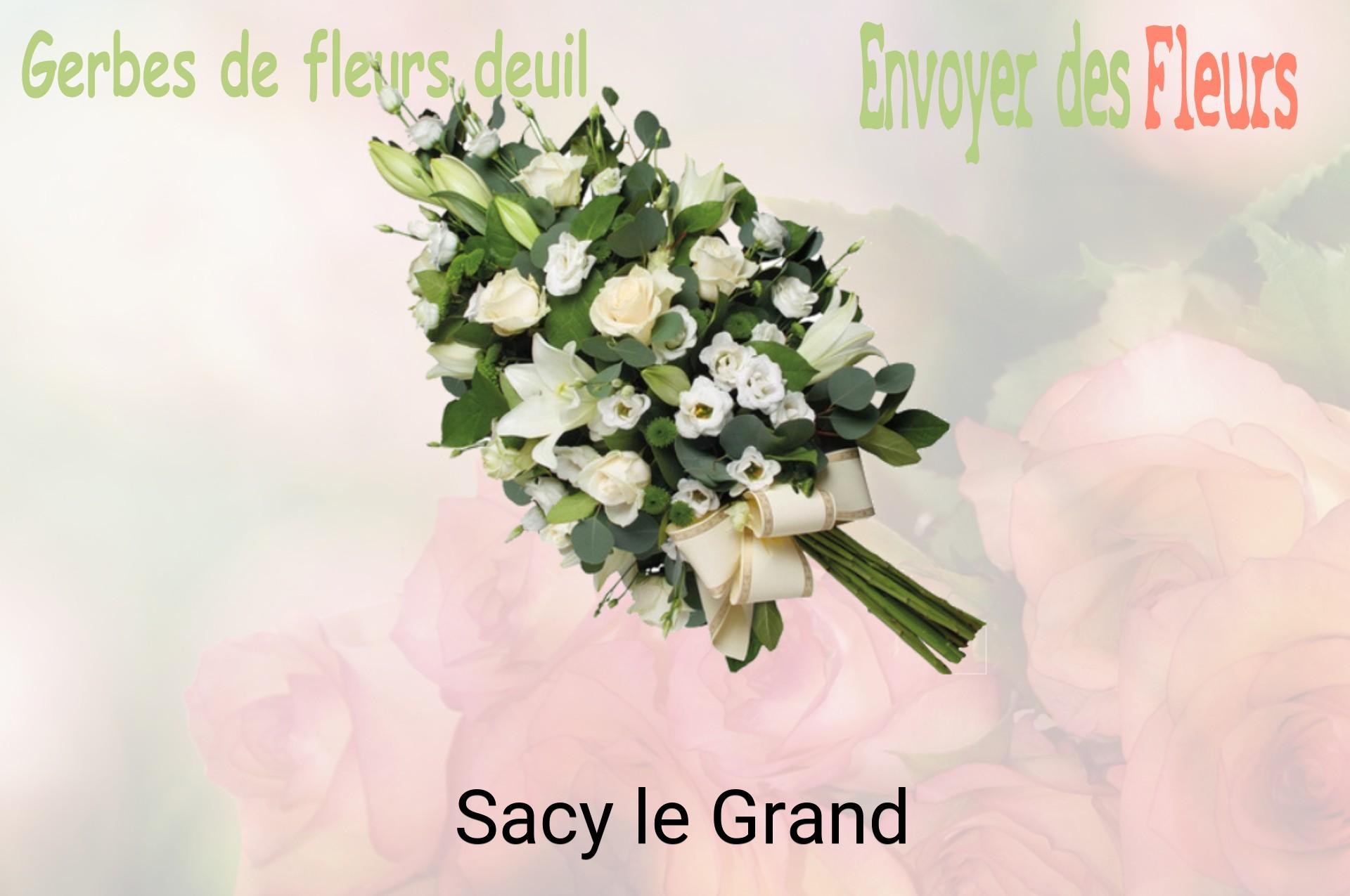 Gerbe de fleurs de deuil livrée à Sacy-le-Grand